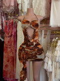Halter Mini Dress W/ Drape
