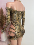 Long Sleeve Lepard Romper