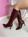 High Heel Boot (Burgundy)