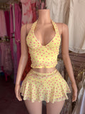 Polkadot Skort Set (Yellow)