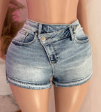 High Rise Denim Shorts