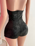 Halter Top Romper (Black)