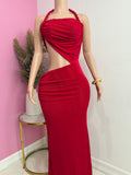 Rope Detail Maxi Dress (Red)