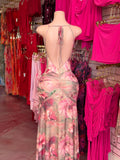 Floral Open Back Dress