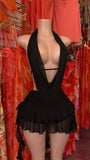 Halter Top Romper Dress (Black)