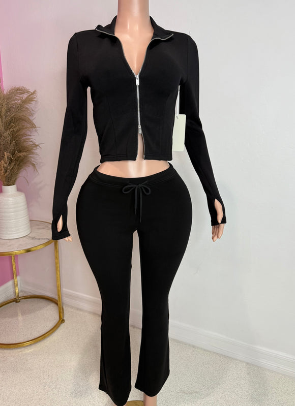 2Pc Tracksuit (Black)