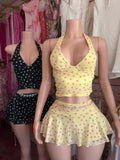 Polkadot Skort Set (Yellow)