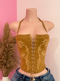 Cowgirl Corset Top (Brown)