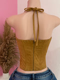 Cowgirl Corset Top (Brown)