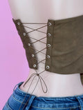 Cowgirl Corset Top (Brown)